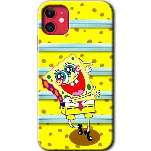 iPhone 11 Kılıf HD Desen Baskılı Arka Kapak - Aşık Sünger Bob