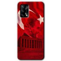 MRCİLETİSİM Oppo A74 Kılıf Kapak - Anıtkabir Atatürk +Hayalet Ekran Yandan Gözükmez