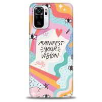 Xiaomi Redmi Note 10S Kılıf HD Baskılı Kılıf - Manifest Your Vision + Tam Ekran Koruyucu
