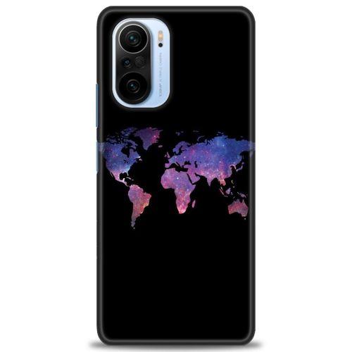 Xiaomi Mi 11i Kılıf HD Baskılı Kılıf - Dünya Haritası + Tam Ekran Koruyucu