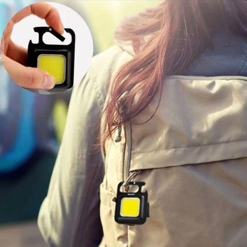 Mini 30 Ledli  Mıknatıslı Anahtarlık Flash Kamp Lambası Askılı Kapak Açacaklı Şarjlı Fener - Lisinya
