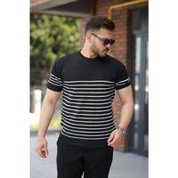 Erkek çizgi Desenli Bisiklet Yaka Kısa Kollu T-sihrt