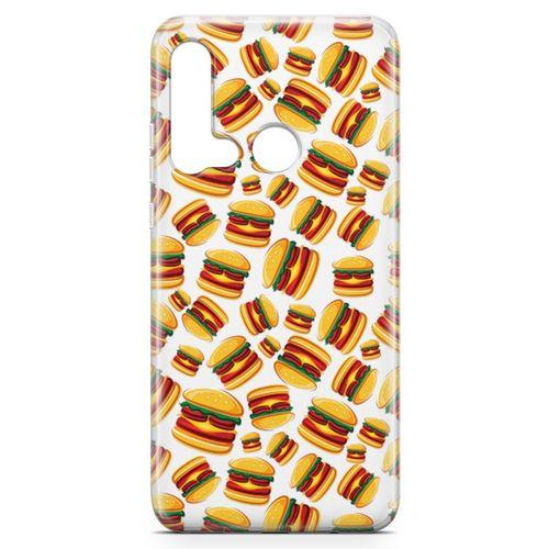 Huawei P20 Lite 2019 Kılıf Hamburger Arka Kapak Koruma Desenli Full Koruyucu