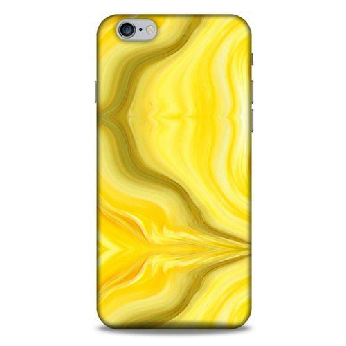 Mermer Desenli (11) Tema Tam Koruma Sarı Apple Iphone 6S Plus Kılıf