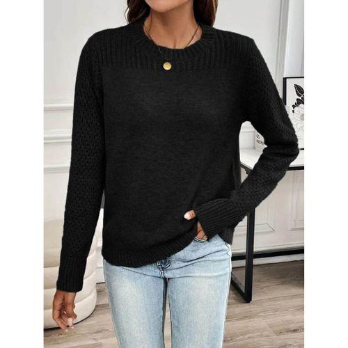 Kadın Uzun Kollu Bisiklet Yaka Triko Bluz