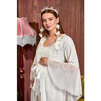 CossybyAqua 25134 Kadife Dantel Detaylı Lohusa Sabahlık