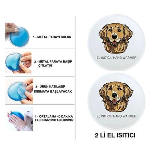Sıa 2 Adet Kahverengi Köpek Cep Sobası,El Isıtıcı,Sıcak Su Torbası Pvc 10X9,5Cm