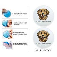 Sıa 2 Adet Kahverengi Köpek Cep Sobası,El Isıtıcı,Sıcak Su Torbası Pvc 10X9,5Cm