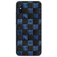 Xiaomi Redmi 9A Kılıf Patchwork (9) Kılıf Siyah Mavi