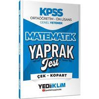 2026 KPSS Ortaöğretim Önlisans Matematik Çek Kopart Yaprak Test Yediiklim Yayınları