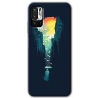 Xiaomi Poco M3 Pro HD Baskılı Kılıf + 9D Tam Ekran Koruyucu - City Bird Sky