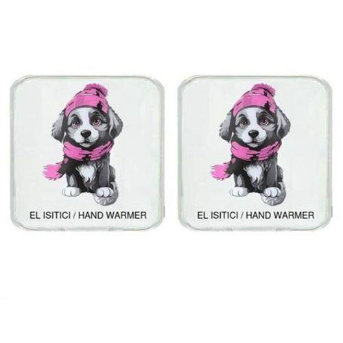 2 Adet Kırmızı Bereli Köpek Cep Sobası,El Isıtıcı,Sıcak Su Torbası Pvc 10X9,5Cm