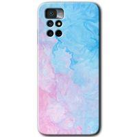 Potkal Hediye Fabrikası Xiaomi Redmi Note 11 4G Kılıf HD Desen Baskılı Arka Kapak - Blue Art