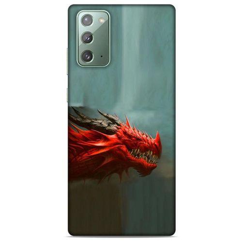 Samsung Galaxy Note 20 Kılıf Dragons (17) Tasarım Kılıf Siyah Boynuzlu Ejderha