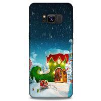 Samsung Galaxy S8 Kılıf Snowix (4) Koruma Kılıfı Yeşil Lacivert