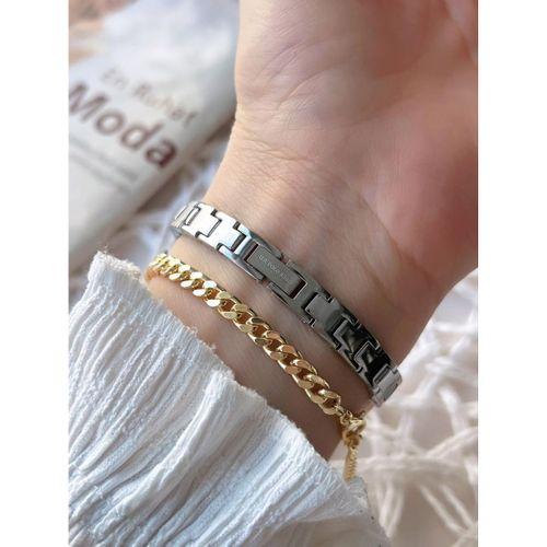 U.S.Polo Assn. Zincirli Özel Tasarım Çelik Kordon Kesme Kristal Camlı 3 Atm Kadın Kol Saati U02148.3