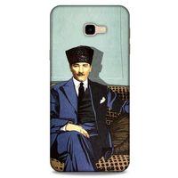 Samsung Galaxy J4 Plus Kılıf Atatürk (48) Bumper Kılıf Yeşil Duvar