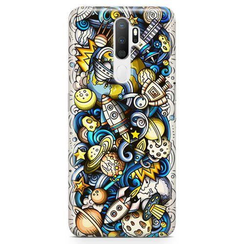 Oppo A5 2020 Kılıf Uzay Yolu Arka Kapak Koruma Desenli Full Koruyucu