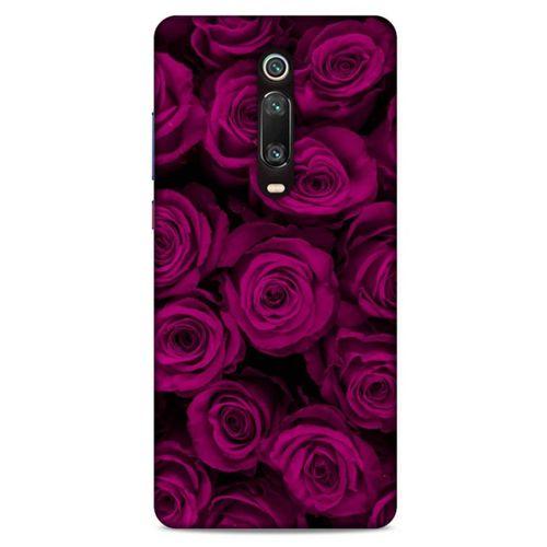 Xiaomi Mi 9T Uyumlu Kılıf Mor Delisi (33) Hybrid Kılıf Güller