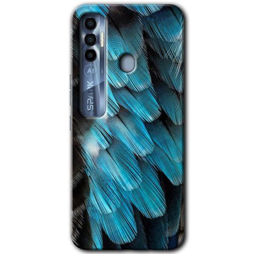 MRCİLETİSİM Tecno Spark 7 Pro Kılıf HD Desen Baskılı Arka Kapak+Temperli Cam - 9D Tüyler