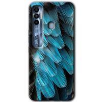 MRCİLETİSİM Tecno Spark 7 Pro Kılıf HD Desen Baskılı Arka Kapak+Temperli Cam - 9D Tüyler