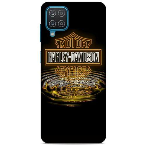 Samsung Galaxy A12 Uyumlu Kılıf Motorsiklet (35) Fit Design Kılıf Harley Davidson