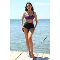 Kadın Yüksel Bel Straplez Mor Bikini