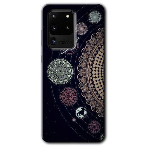 Galaxy S20 Ultra Kılıf HD Desen Baskılı Arka Kapak - Gezegen Döngüsü + Kırılmaz Cam
