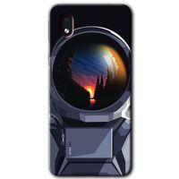 Samsung Galaxy A01 Core Kılıf Baskılı Kapak - Astronot +Tam Ekran Koruyucu