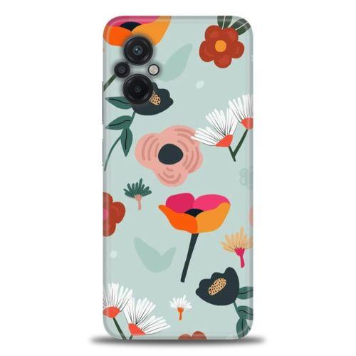 Xiaomi Poco M5 Kılıf HD Baskılı Kılıf - Çiçekli Dallar + Tam Ekran Koruyucu