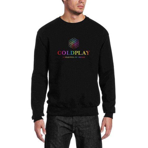 Coldplay Dreams Baskılı Siyah Erkek Sweatshirt