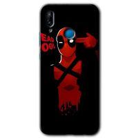 MRCİLETİSİM Huawei P20 Lite Kılıf Baskılı Kapak - DeadPool 4 + 5D Tam Kaplayan Cam
