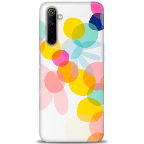Realme 6 Kılıf HD Baskılı Kılıf - Color Flowers + Tam Ekran Koruyucu