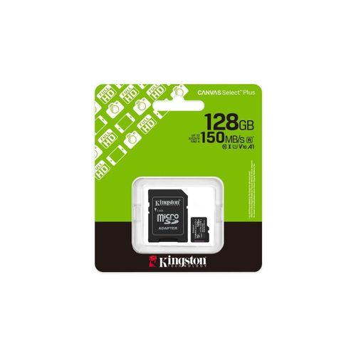 Kingston Sdcs3-128gb 128gb Microsdxc Canvas Select Plus Gen3 150mb-s A1 Card + Adapter Hafıza Kartı