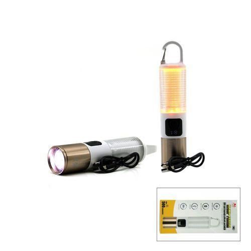 USB Şarjlı Zoom El Feneri - 6 Modlu (Kamp & Çok Amaçlı)