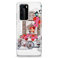 Huawei P40 Pro Kılıf Bisiklet Arka Kapak Koruma Desenli Full Koruyucu