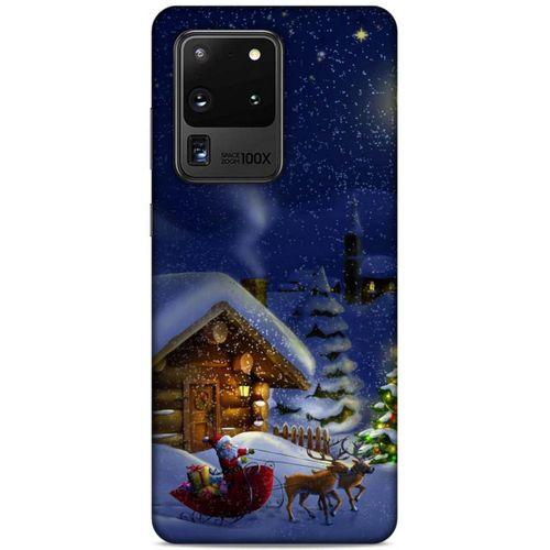 Lopard Samsung Galaxy S20 Ultra Uyumlu Kılıf Gece'S (24) Darbe Emici Kılıf Kar Manzara