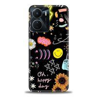 Vivo Y16 Kılıf HD Baskılı Kılıf - Happy Day + Tam Ekran Koruyucu