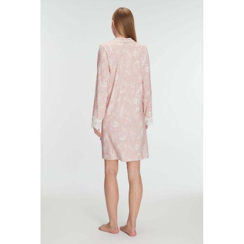 Cotton Modal Uzun Kol Gecelik