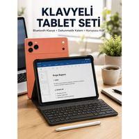 Klavyeli Tablet Pc Kalem Kılıf Ve Ekran Koruyucu Hediyeli Android Set