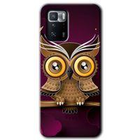 Poco x3 GT Kılıf Baskılı Kapak - Owl Bird Branch +Tam Kaplayan Mat Seramik