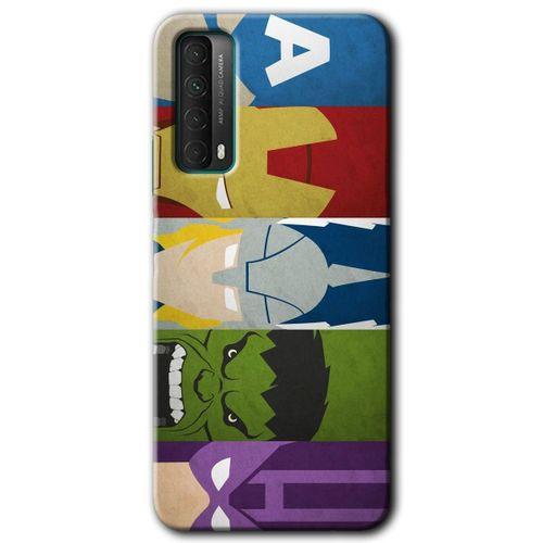 Huawei P Smart 2021 Kılıf Baskılı Kapak - Avengers-1 +Tam Kaplayan Mat Seramik