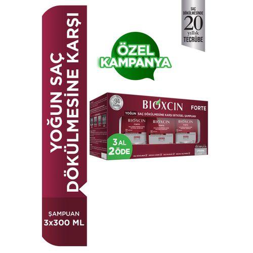 Bioxcin Bioxcin Forte Şampuan Tüm Saç Tipleri Için 3x300ml Yoğun Saç Dökülmesi Şampuanı