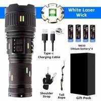 Pro F-3001 Alüminyum Tg Led Güç Göstergeli Type-c Şarjlı El Feneri 100 W