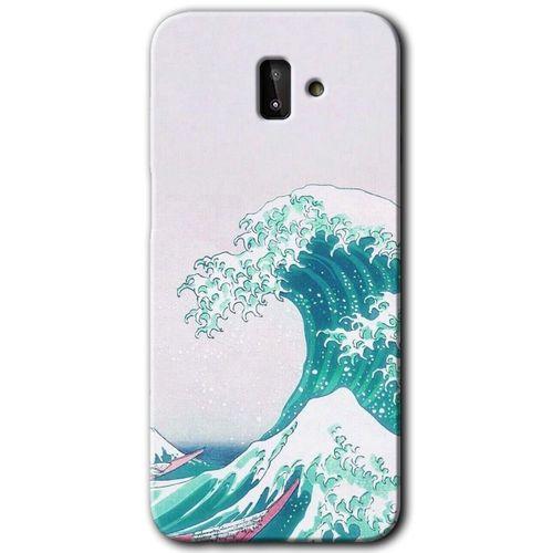 Potkal Hediye Fabrikası Samsung Galaxy J8 Kılıf HD Desen Baskılı Arka Kapak - Dalga