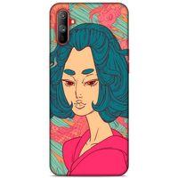 Lopard Oppo Realme C3 Uyumlu Kılıf Sürreal Yüzler ♀ (44) Tough Armor Kılıf Desenli