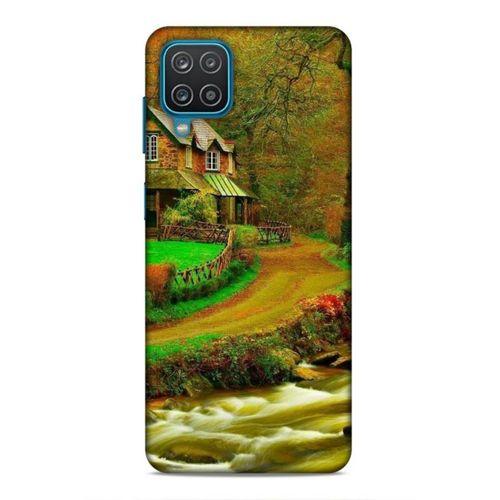Samsung Galaxy A12 Uyumlu Kılıf Azarbaijan (48) Bumper Kılıf Orman Evi