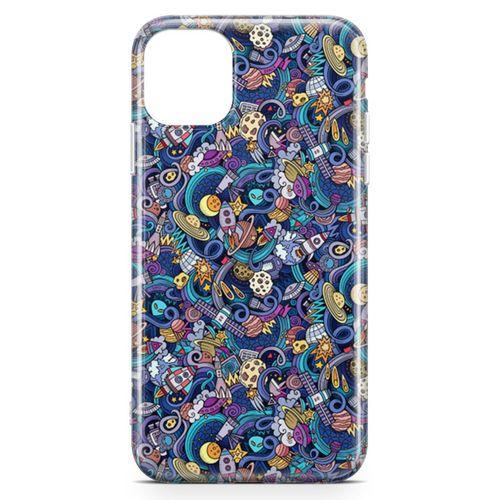 Apple iPhone 11 Pro Kılıf Space Doodle Arka Kapak Koruma Desenli Full Koruyucu