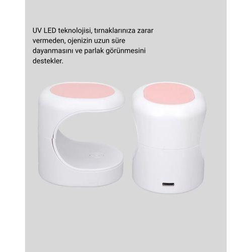 Led Mini Oje Kurutucu Taşınabilir Hızlı Kuruma Cihazı 3 Led Işıklı