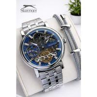 Slazenger Otomatik Seri Mehtap Ve Güneş Kadranlı İtalyan Bileklik Hediyeli Erkek Kol Saat O.2611.390